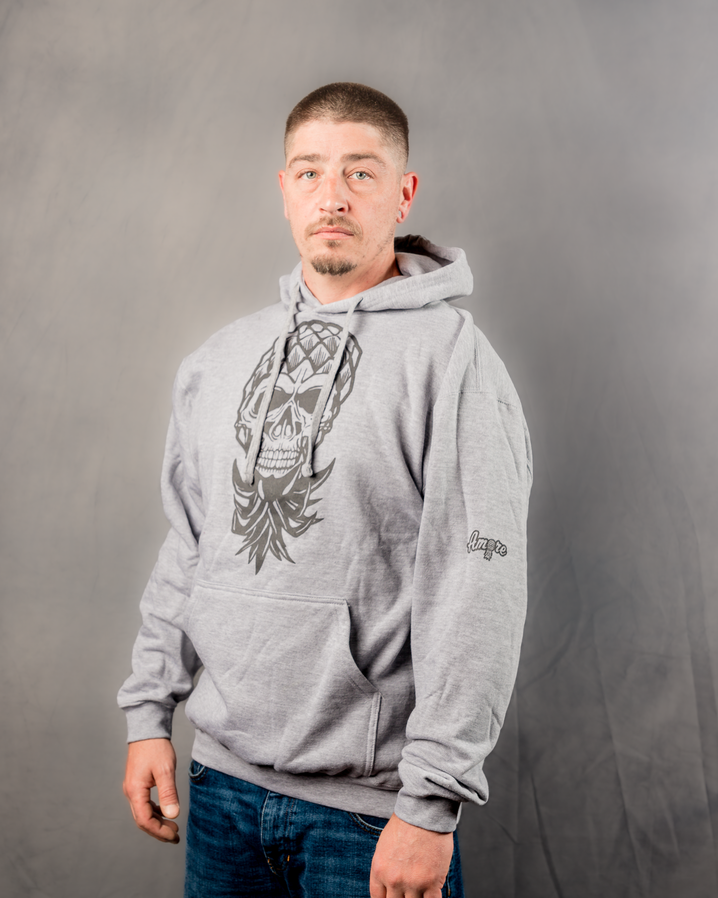 Amore Pineapple Skull Hoodie