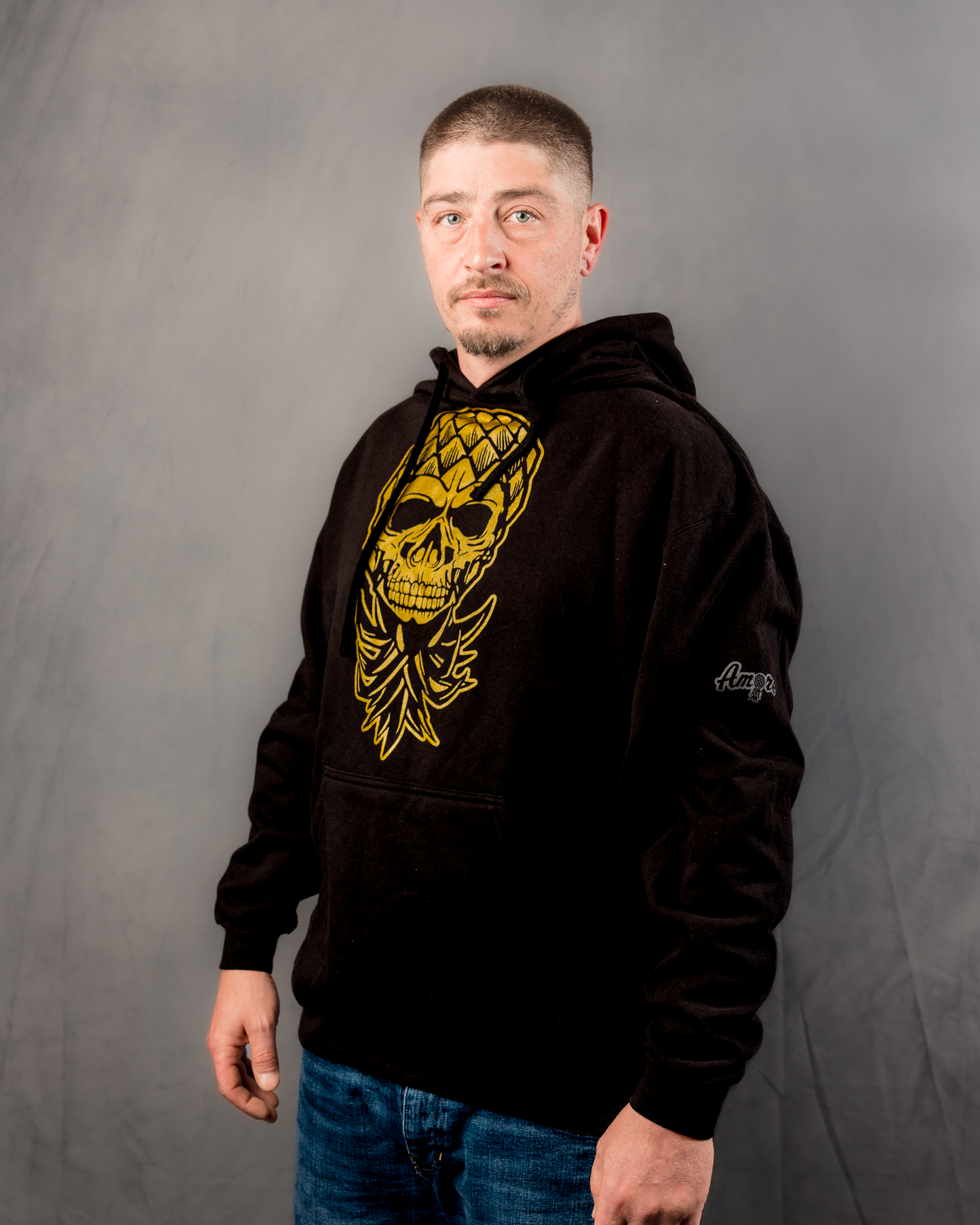 Amore Pineapple Skull Hoodie