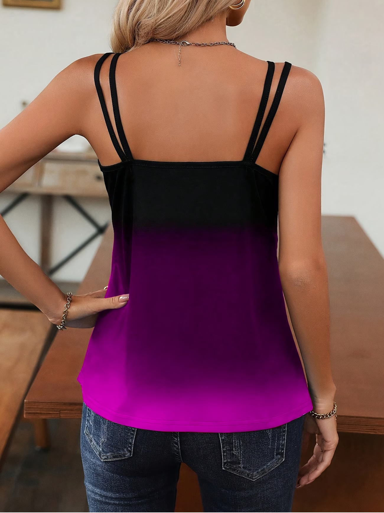 Amore Heart Ladies Gradient Tank Top