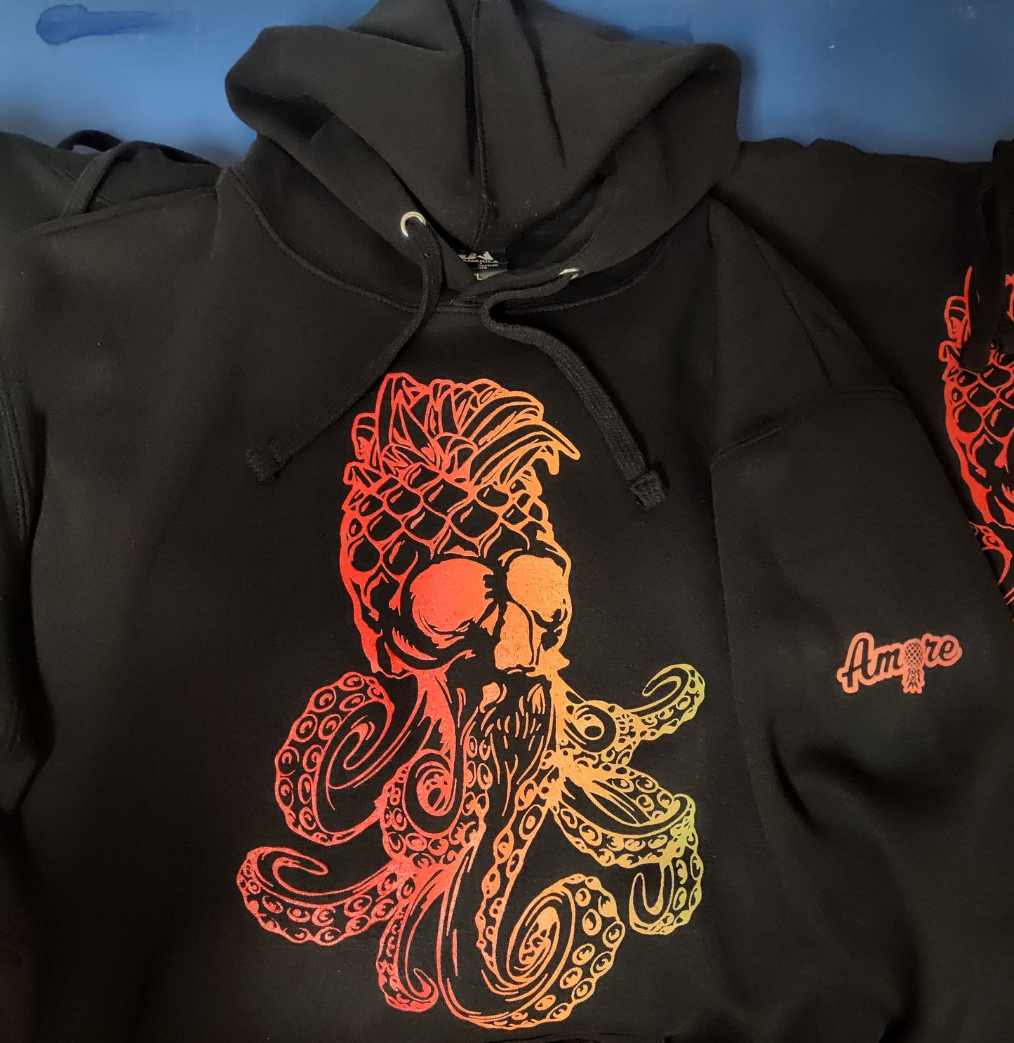 Amore Pine-octopus Skull Hoodie